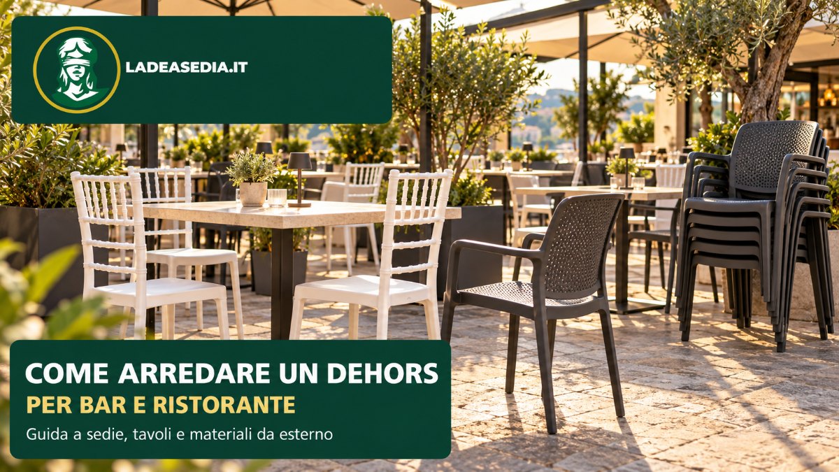Come arredare un dehors per bar e ristorante con sedie da esterno LaDeaSedia con logo ufficiale
