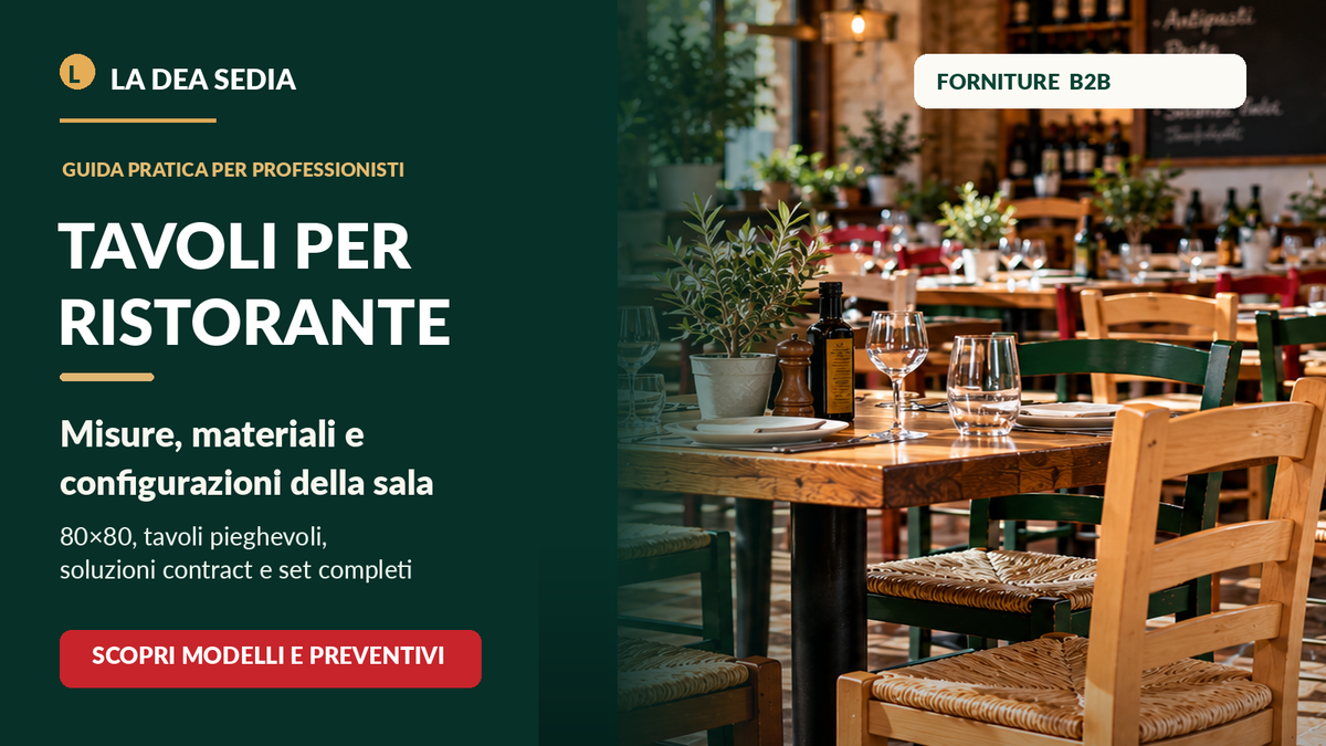 Tavoli per ristorante: misure 80x80 e arredamento della sala