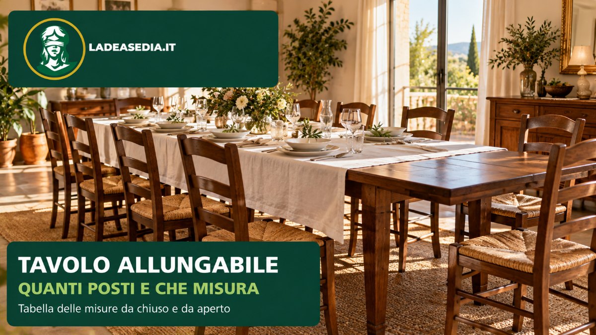 Tavolo allungabile: quanti posti e che misura scegliere