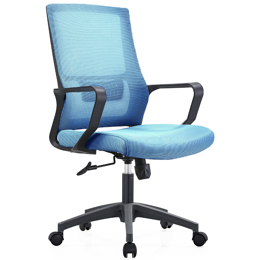 Sedia da Ufficio Blu Poltrona da Scrivania Studio Cameretta Altezza Regolabile