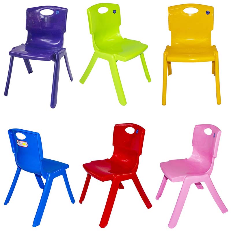 Set 6  sedioline bimbo in plastica