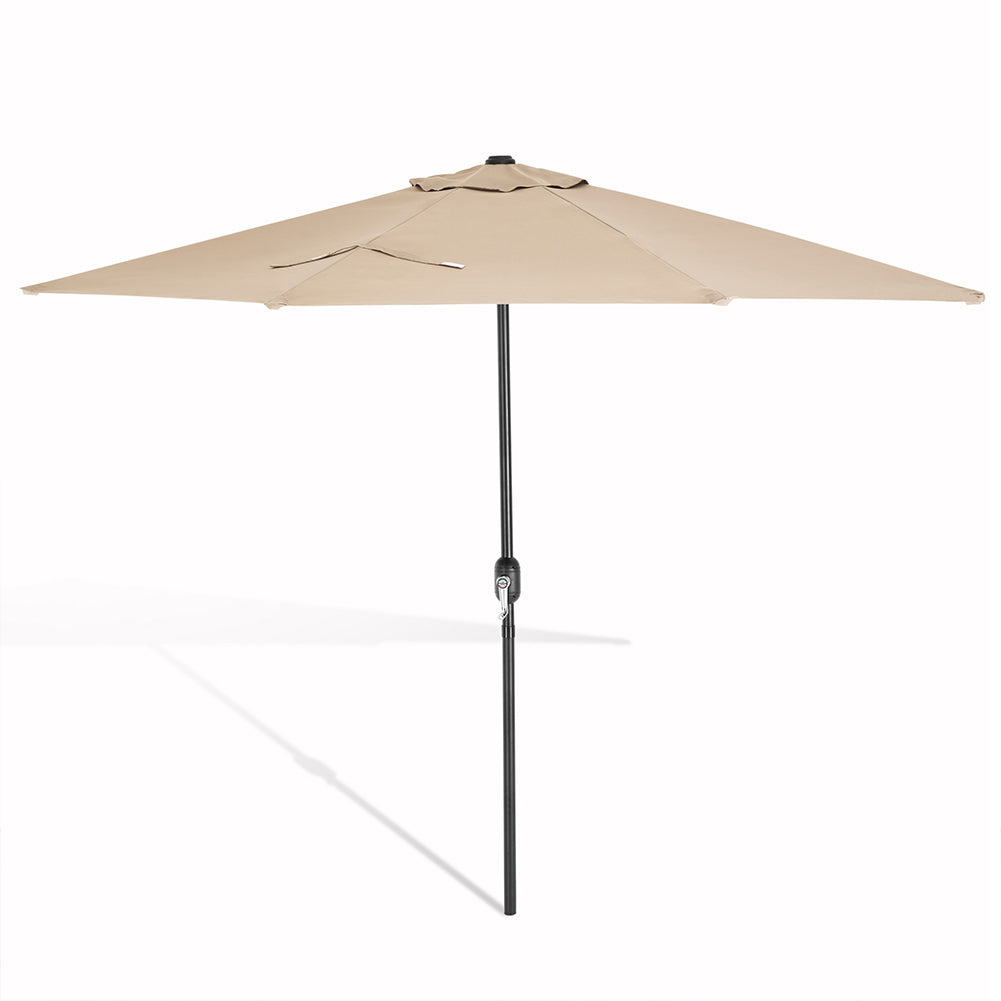 Ombrellone Mezzaluna a Parete da Giardino Parasole a Muro da Esterno Ecru 270 cm