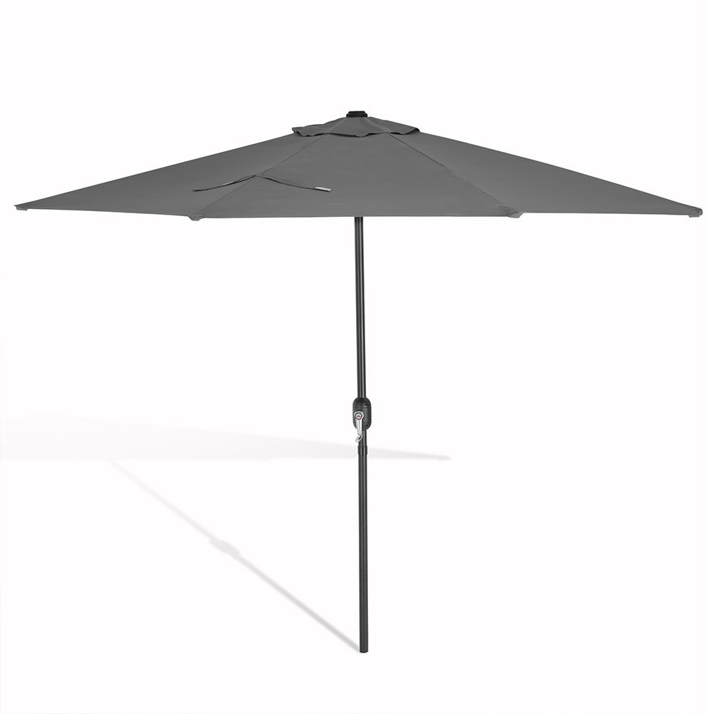 Ombrellone Mezzaluna a Parete da Giardino Parasole a Muro Esterno Grigio 270 cm