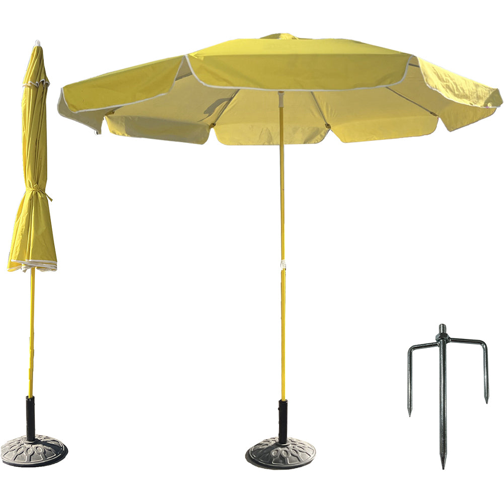 Ombrellone da Giardino Inclinabile Senape con Apertura Push Up Air Vent 250 cm