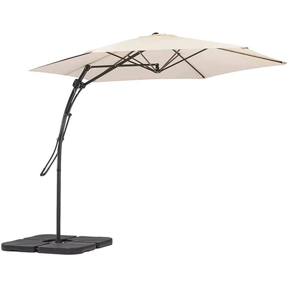 Ombrellone da Giardino Ecru Decentrato 3 x 3 Mt Base a Croce e Sistema Air Vent