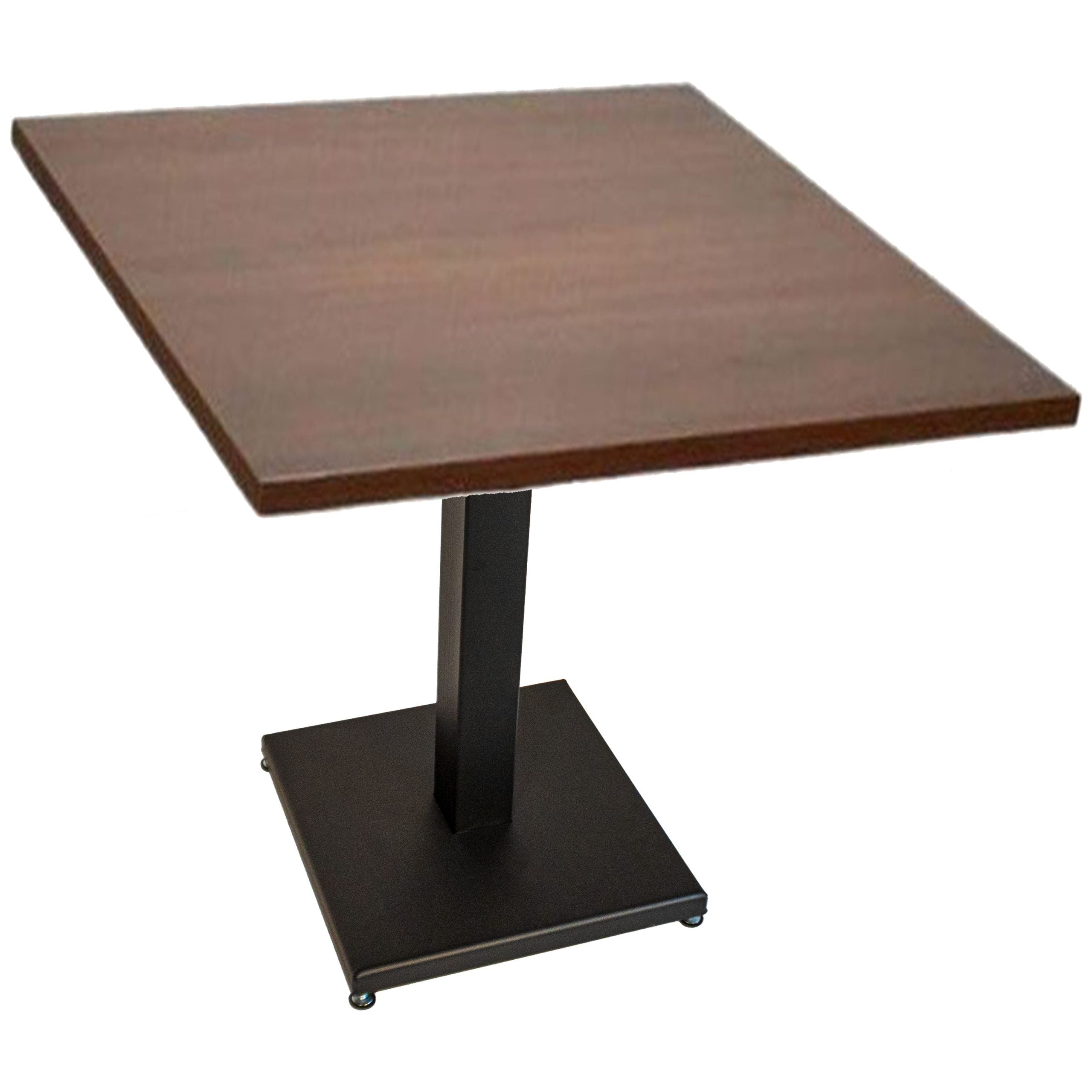 Tavolo Contract con piano noce 80×80 altezza piano 3.6 cm - Kit base+tavolo