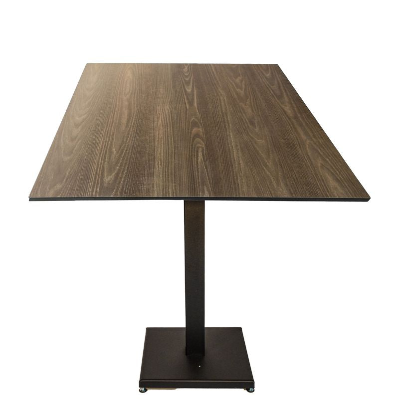 Tavolo Contract con piano noce venato 469 - 70×70 altezza piano 1.2 cm - Kit base+tavolo