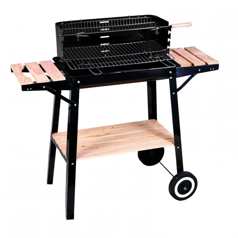 Barbecue rettangolare cm 93x33 h85 con mensole