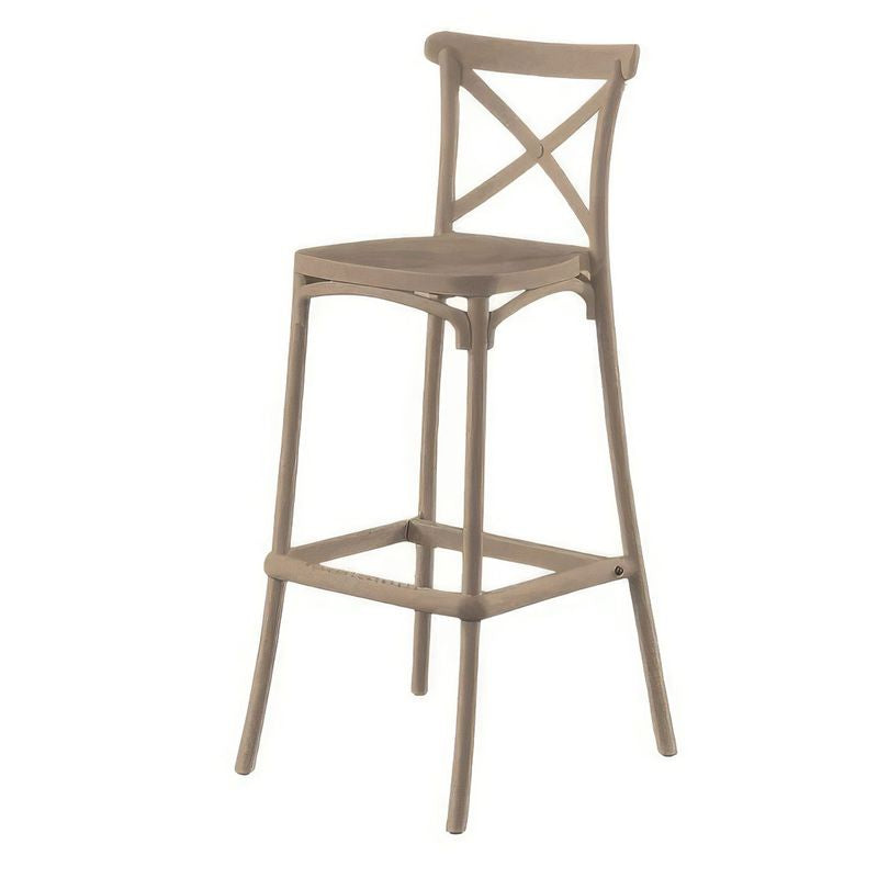 Set di due sgabelli Cross Tortora - La Dea Sedia