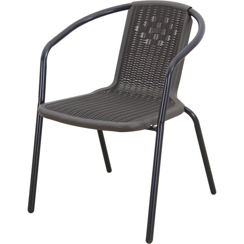 Sedia da esterno impilabile Bistrot Black - La Dea Sedia