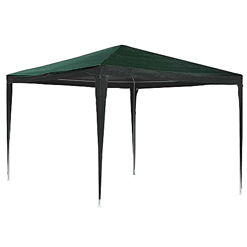 Gazebo Giardino 3x3mt Metallo Telo Impermeabile Verde - Arredo Esterno
