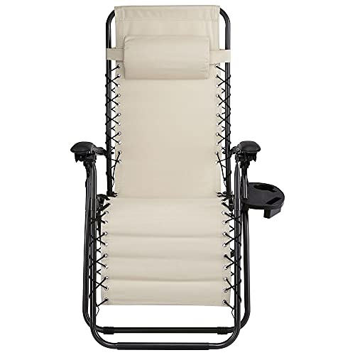 Sedia Poltrona Giardino Gravita Zero Pieghevole Beige - Arredo Esterno