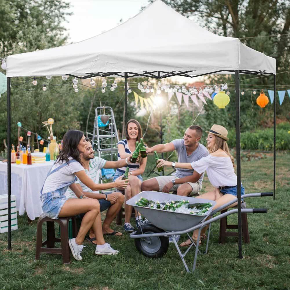 Gazebo 3x3 Pieghevole Impermeabile Richiudibile Bianco - Arredo Esterno