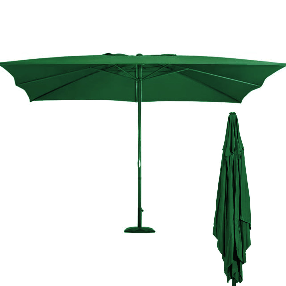 Ombrellone Giardino 3x3 Metri Verde Palo Centrale - Arredo Esterno