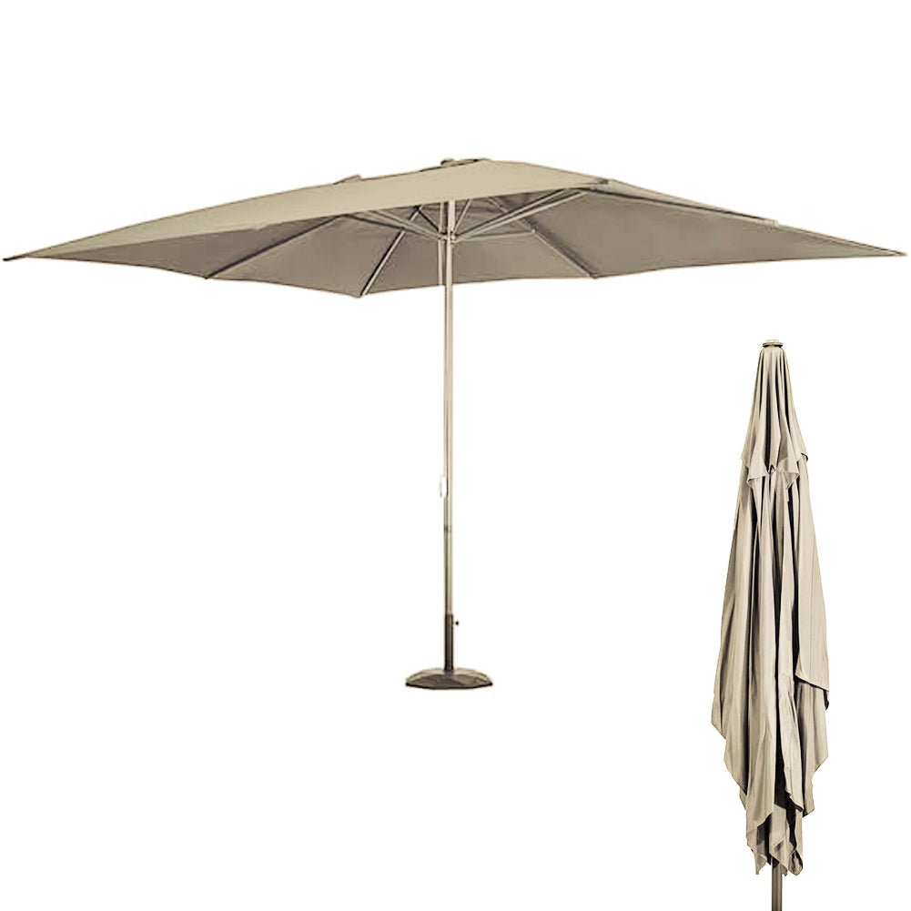Ombrellone Giardino Palo Centrale 3x2 Metri Full Sabbia con 6 Stecche da Esterno