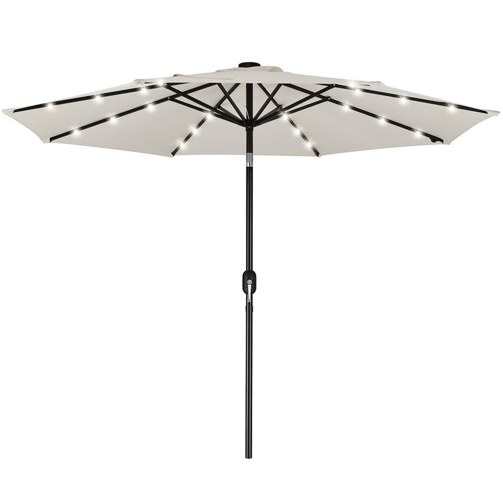Ombrellone Beige da Giardino 270 cm Luci LED - Arredo Esterno
