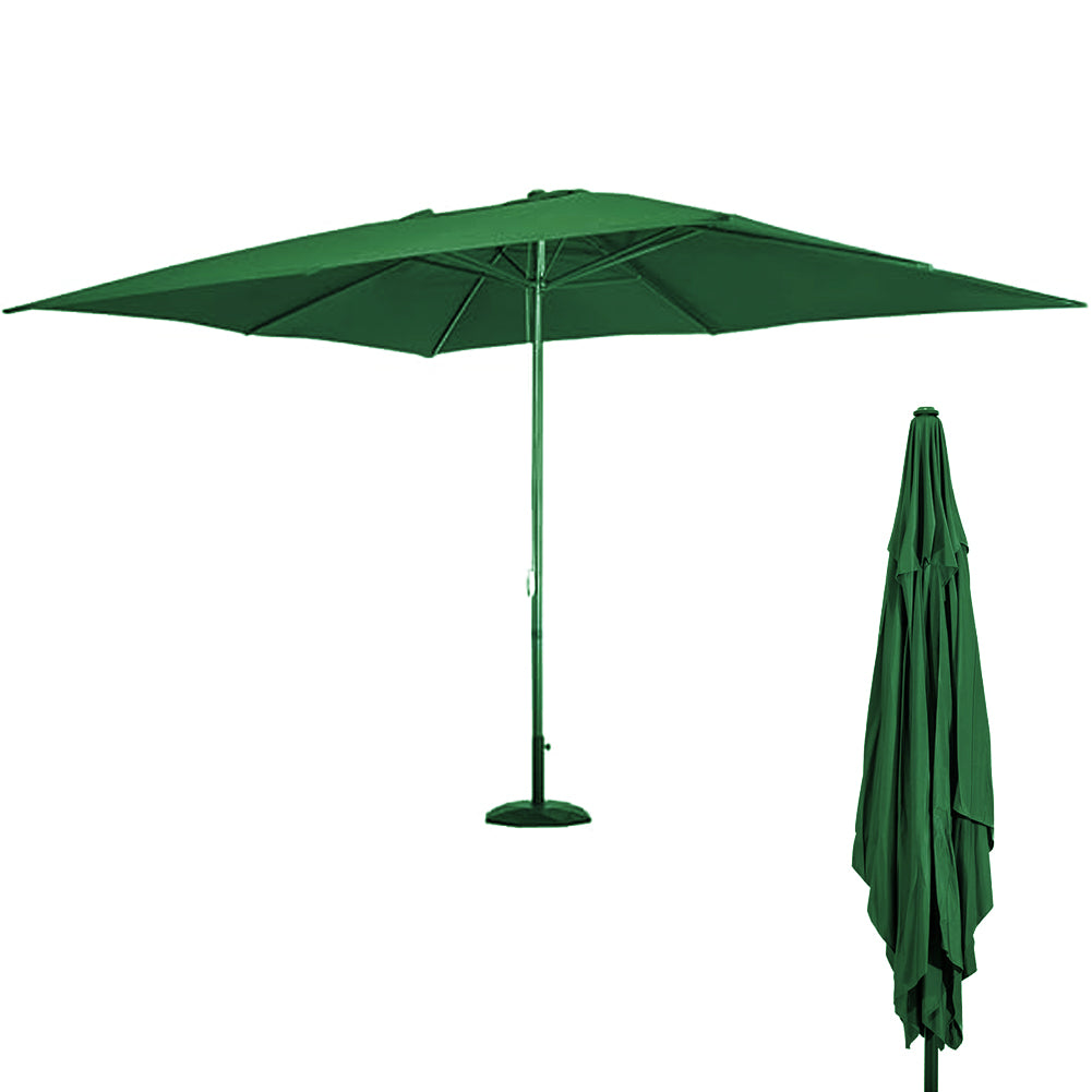 Ombrellone Giardino Palo Centrale 3x4 Metri Full Verde - Arredo Esterno