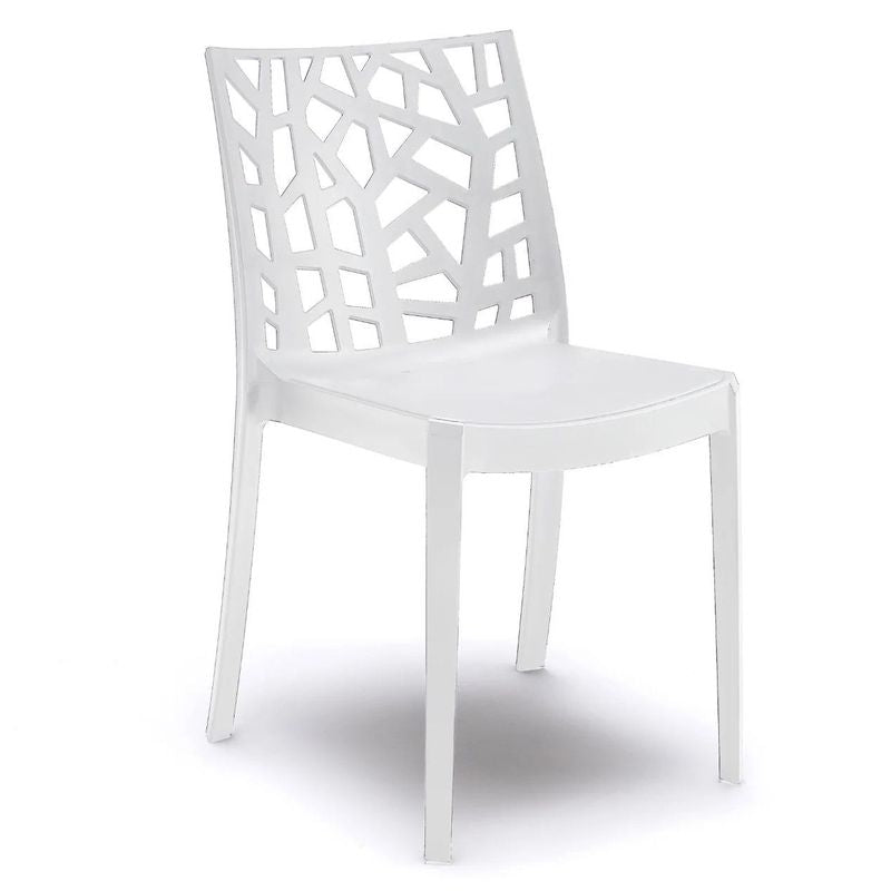 Sedia Matrix Bianche senza braccioli – Set 4 pezzi – Arredo Esterno 1