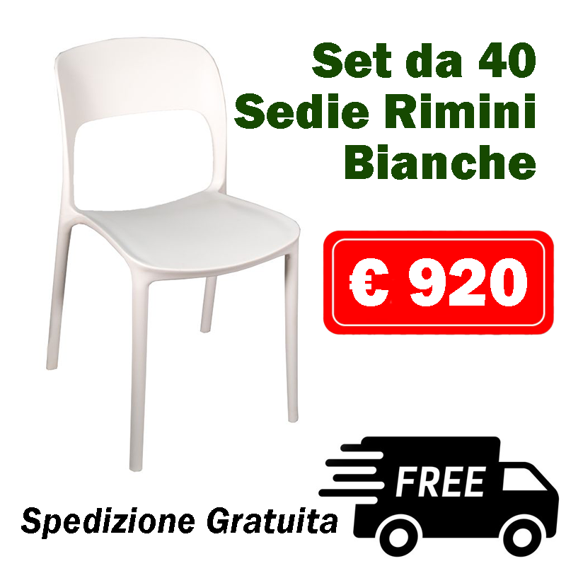 Set da 40 Sedie Rimini da esterno - La Dea Sedia