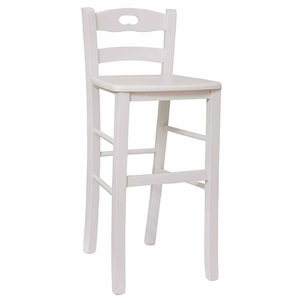 Sgabello snack seduta massello h80 bianco