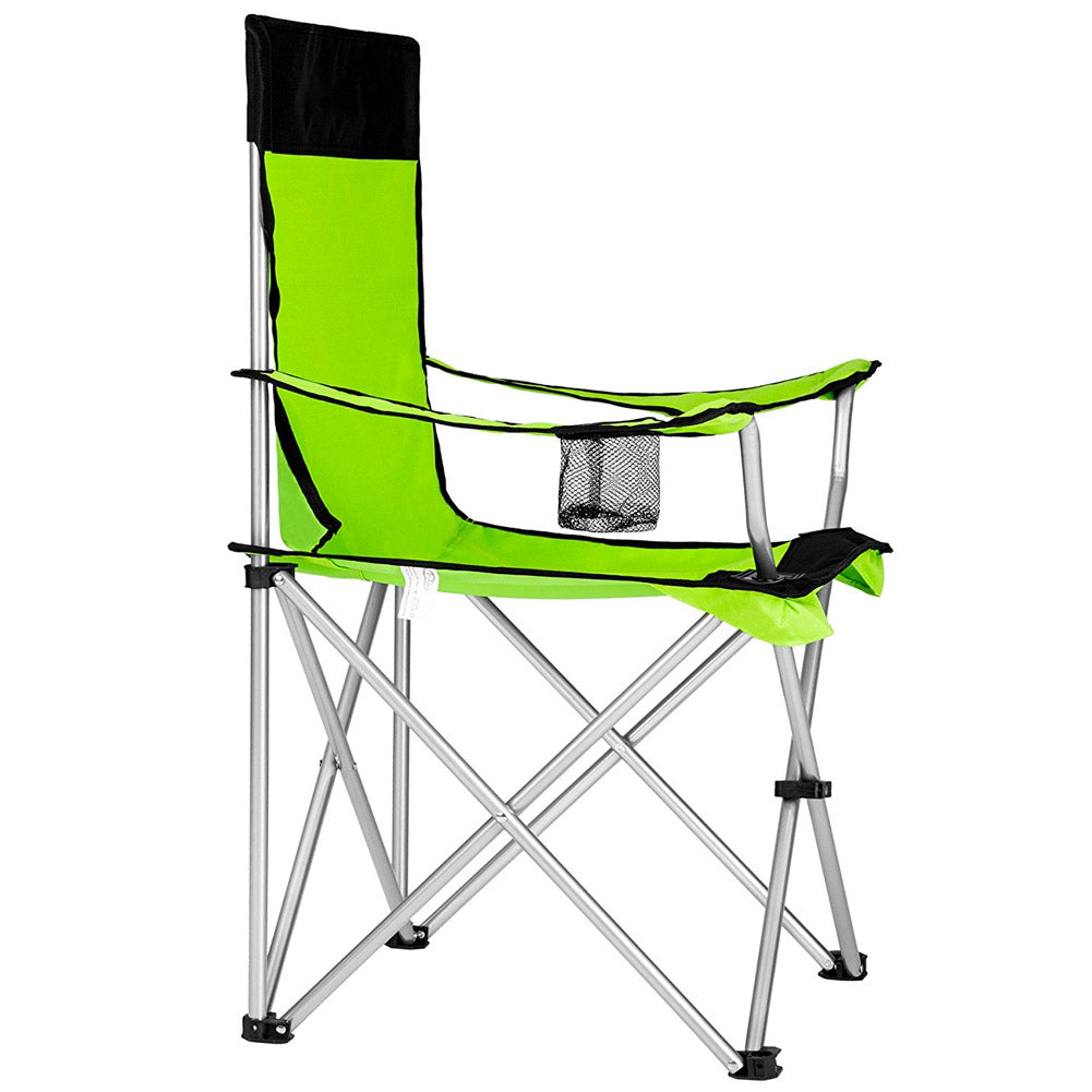 2x Sedie Pieghevoli Da Campeggio Con Borsa Verde - Arredo Esterno