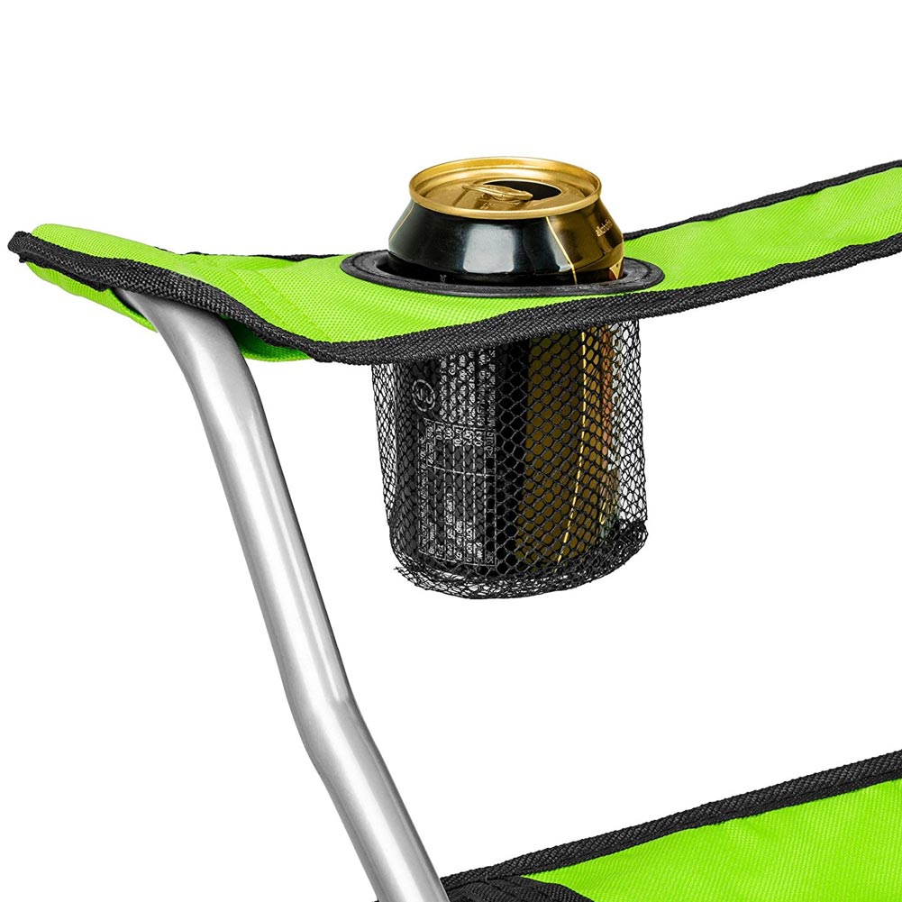 2x Sedie Pieghevoli Da Campeggio Con Borsa Verde - Arredo Esterno 4