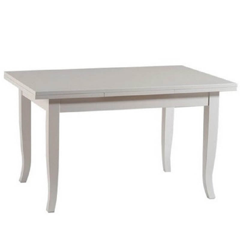 Tavolo bianco in legno 85 x 160 cm allungabile
