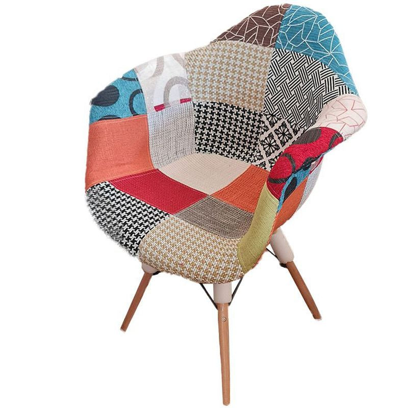 Sedia patchwork con braccioli