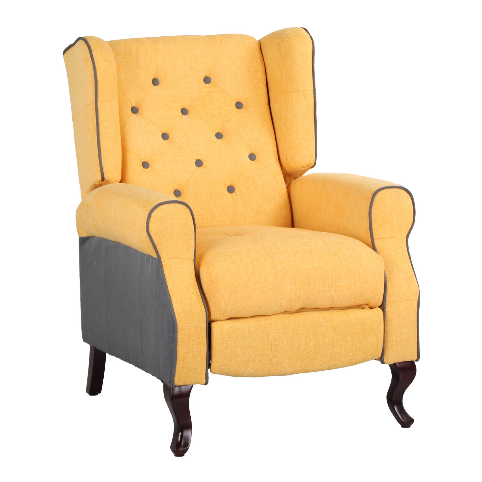 Poltrona reclinabile in tessuto modello Pacifica colore Ocra