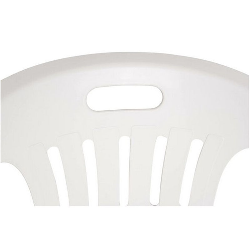 4 Sedie Piona da giardino in resina bianche 3