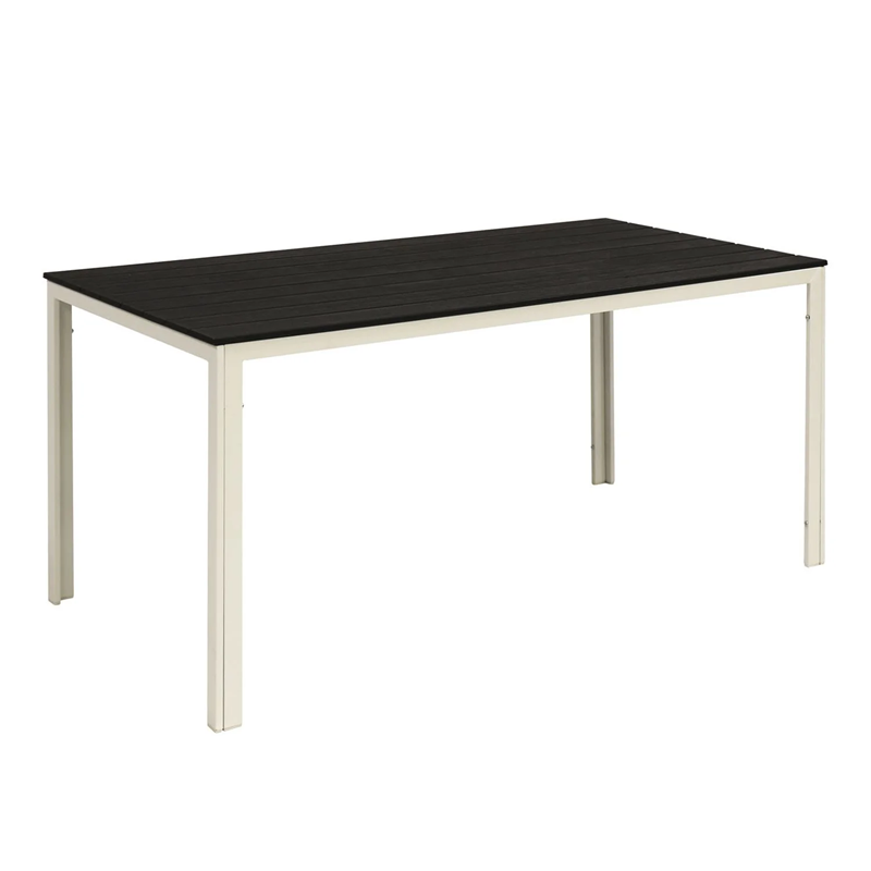 Metalwood Tavolo da Giardino Rettangolare Effetto Legno - Arredo Esterno