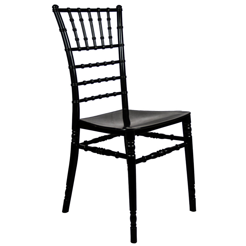 Sedia Chiavarina Nera Lucida in resina