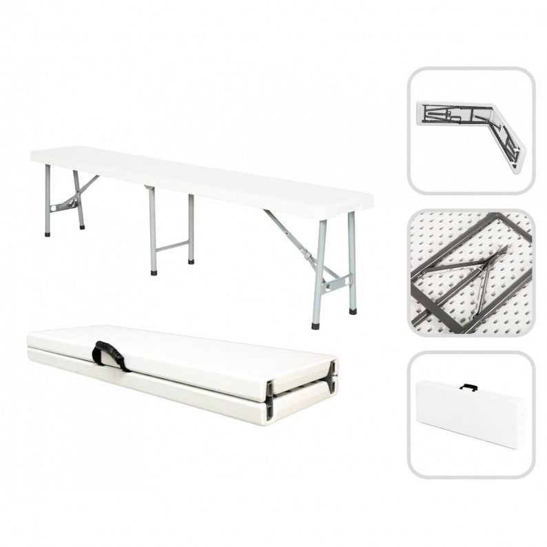 Panca Catering Pieghevole Bianca - Arredo Esterno