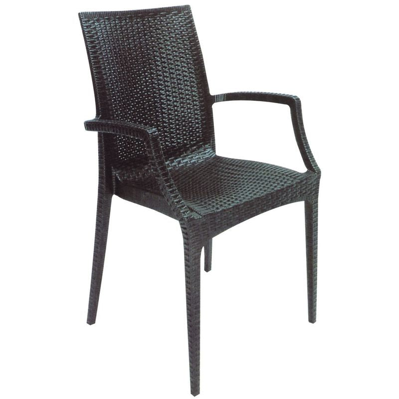 Poltrona Rattan Bistrot Antracite - Arredo Esterno