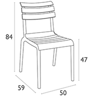 Set 4 sedie impilabili monoblocco Puli - La Dea Sedia 7