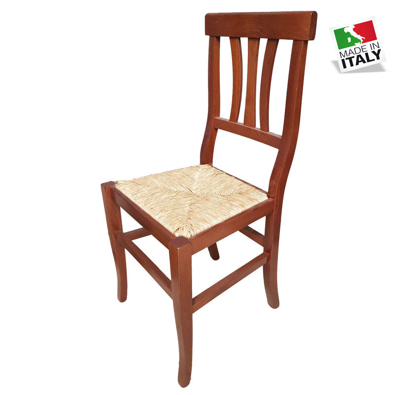 Sedia Laura Paglia Noce