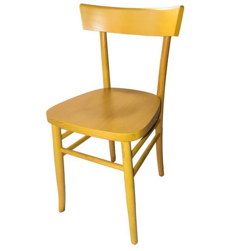 Sedia Milano Anilina Gialla - La Dea Sedia