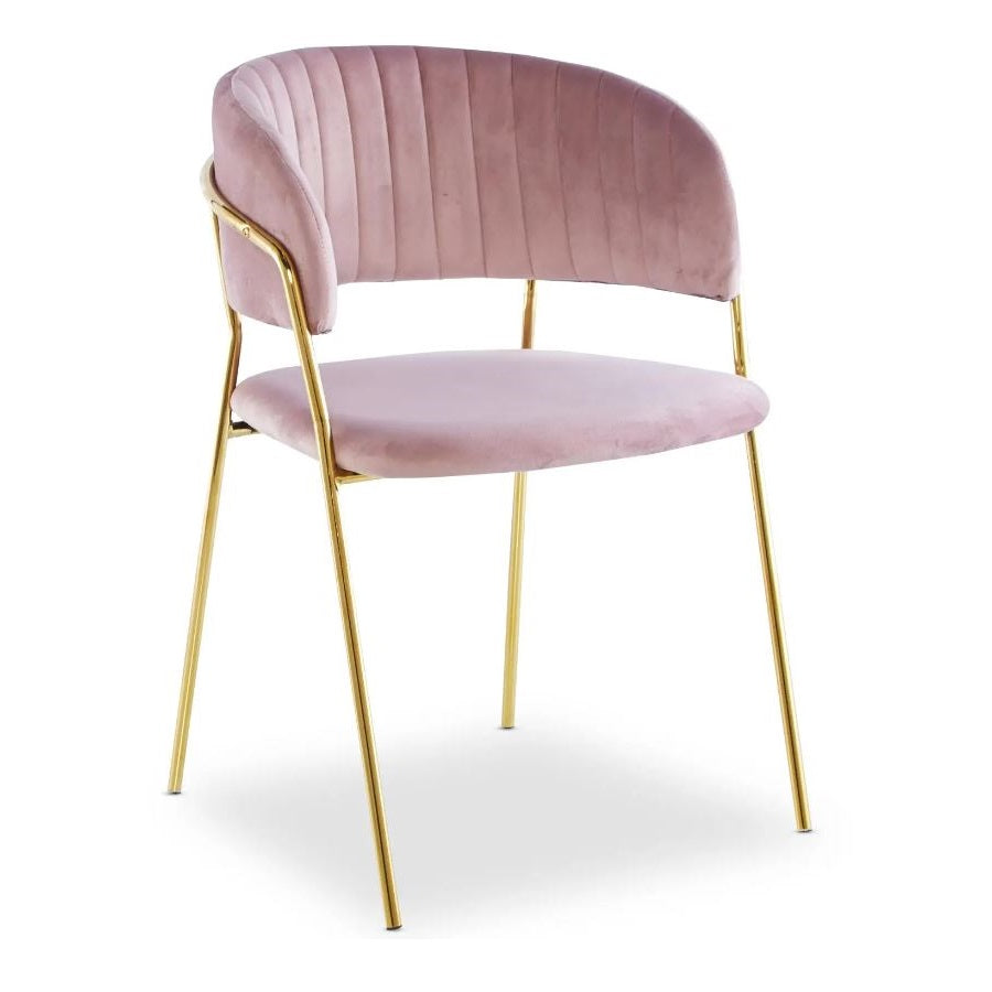 Sedia New Velvet in velluto Cipria