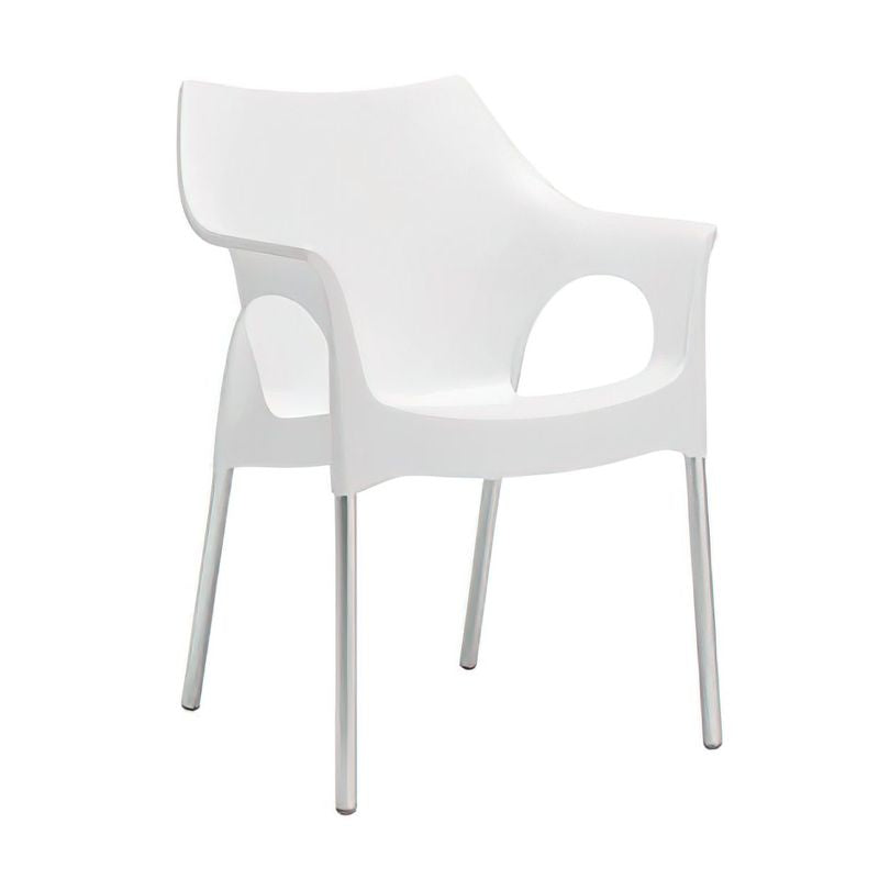 Sedia Ola in Resina Bianca - La Dea Sedia