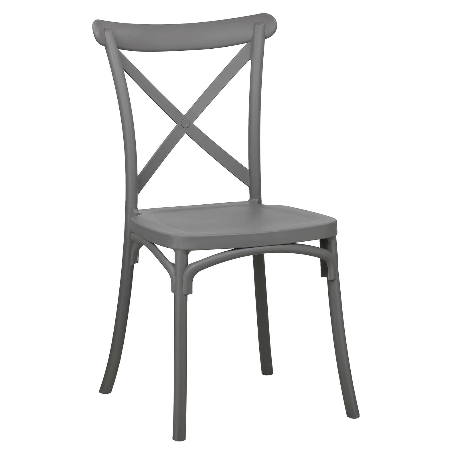 Sedia Pompei Grigia in Polipropilene 4 Pz