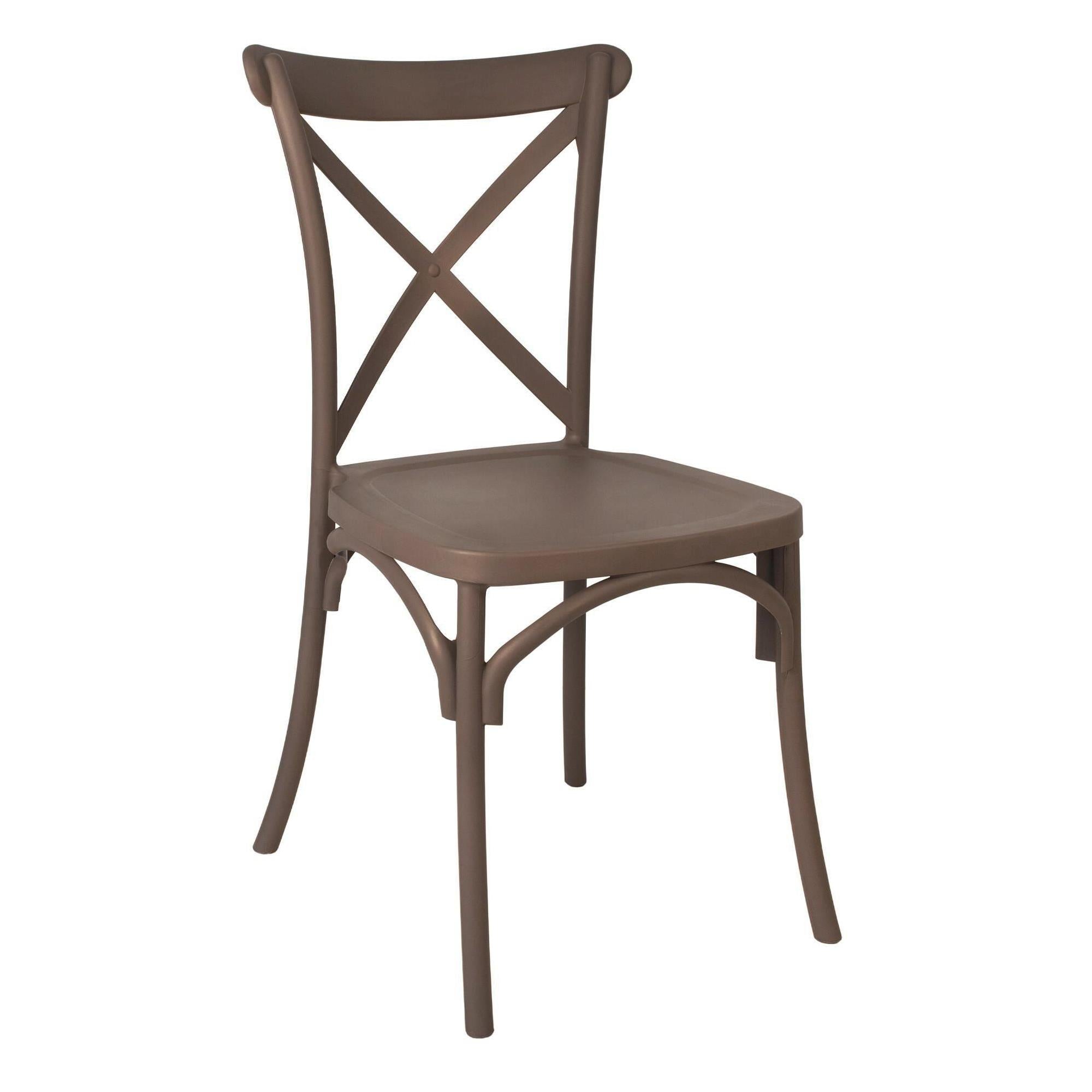 Sedia Pompei Tortora in Polipropilene 4 Pz