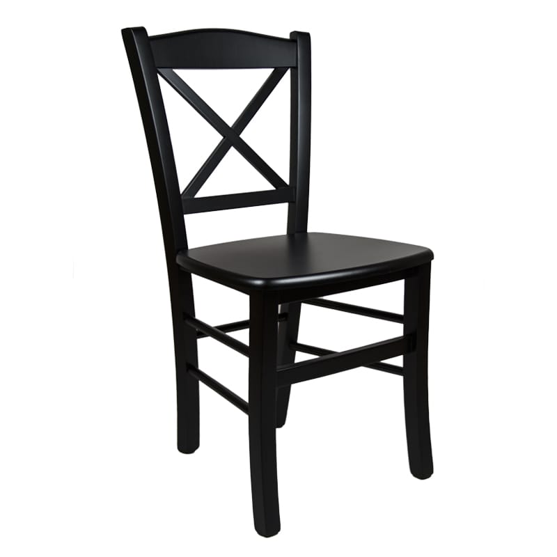 Sedia Venezia Croce Massello Nera