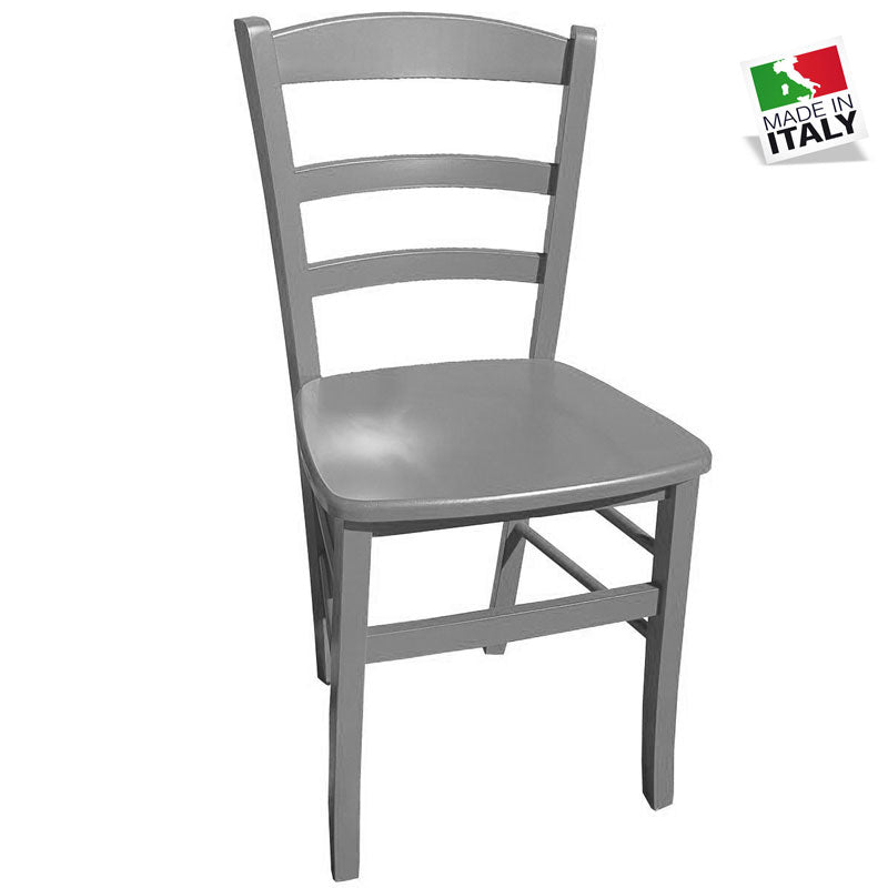 Sedia Paesana Massello Laccata Grigio