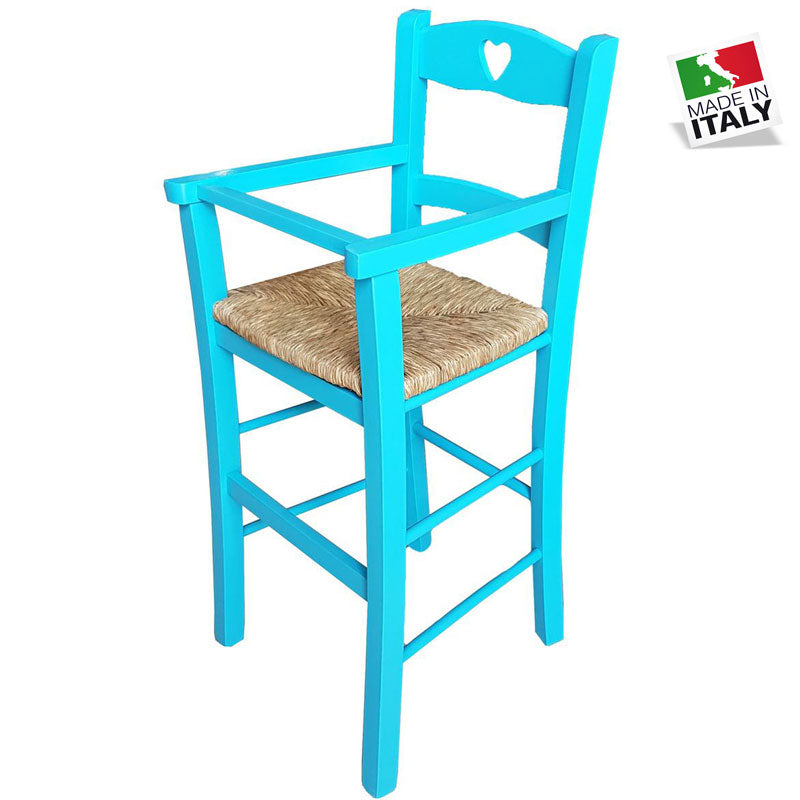 Seggiolone Bimbo Laccato Azzurro
