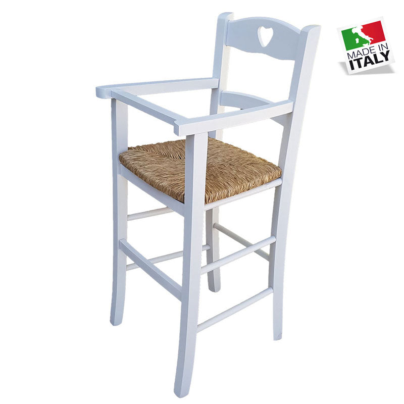 Seggiolone Bimbo Laccato Bianco