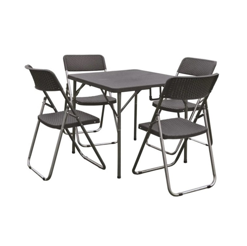 Set Garden Ecco Fatto Antracite Tavolo + 4 sedie