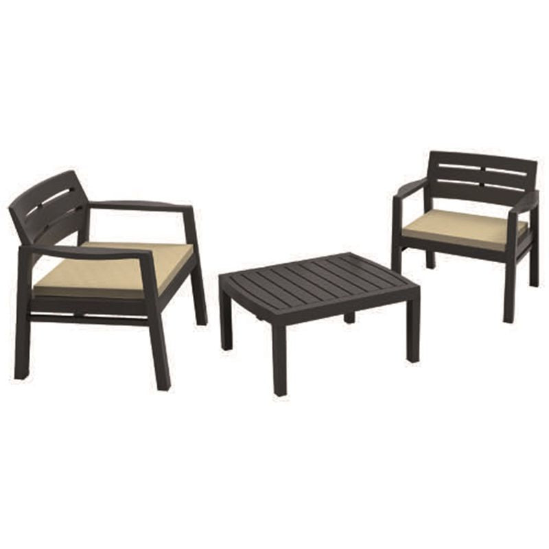 Set Resina Lombok Antracite - Arredo Giardino