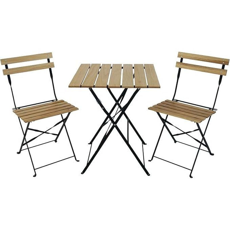 Set da Giardino Coco con Tavolo e 2 Sedie Pieghevoli Garden Friend