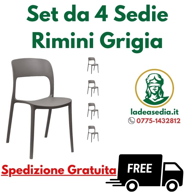 Set da 4 Sedie Rimini da esterno - La Dea Sedia 6