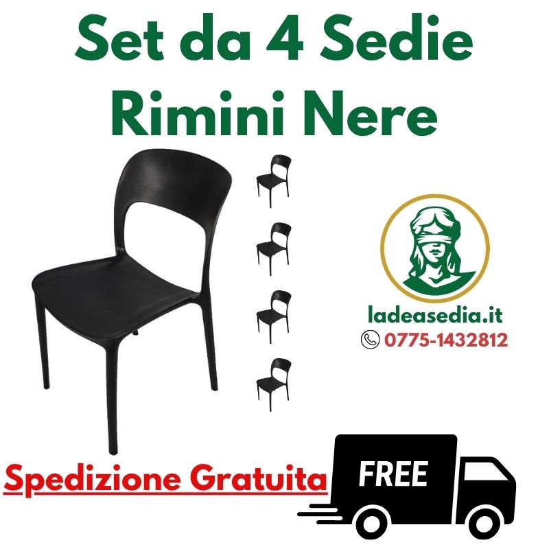Set da 4 Sedie Rimini da esterno - La Dea Sedia